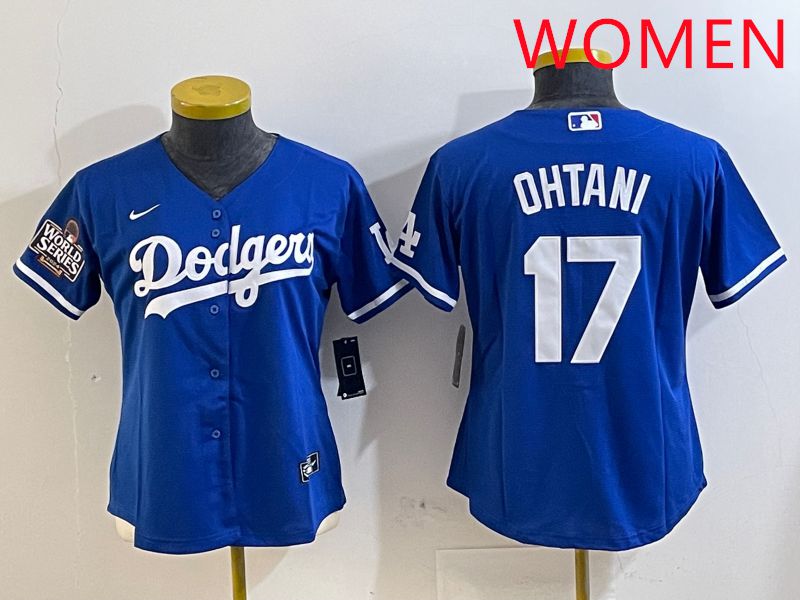 Women Los Angeles Dodgers #17 Ohtani Blue Game 2025 Nike MLB Jersey style 3182